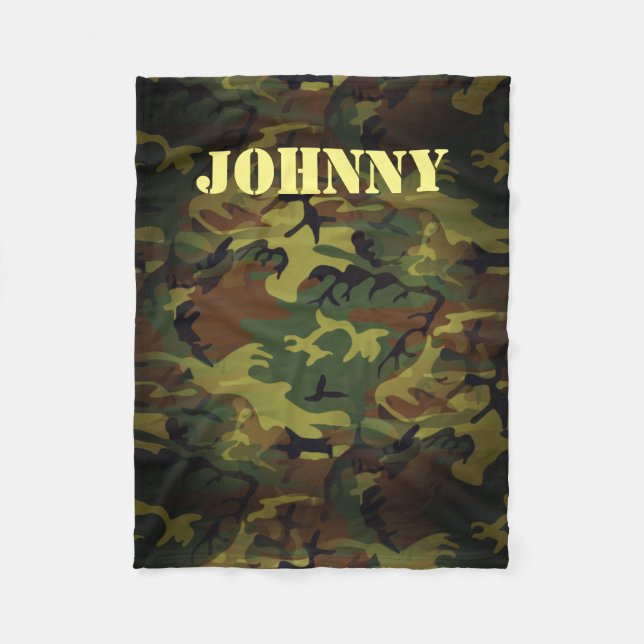 Green Cammo Fleecedecke (Vorderseite)