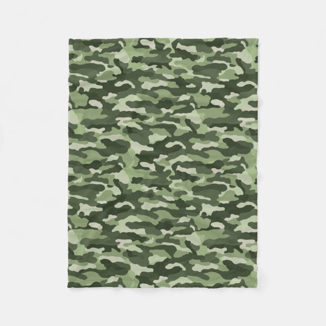 Green Camouflage Fleecedecke (Vorderseite)