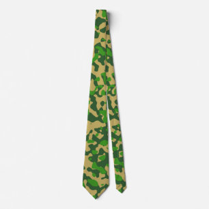 Green Camouflage in Tan und Olive Krawatte