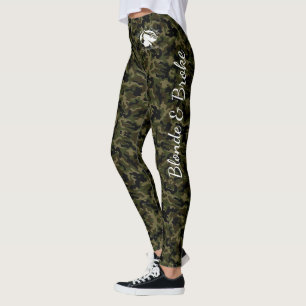 Green Camouflage-Leggings mit weißem B&BE-Logo Leggings