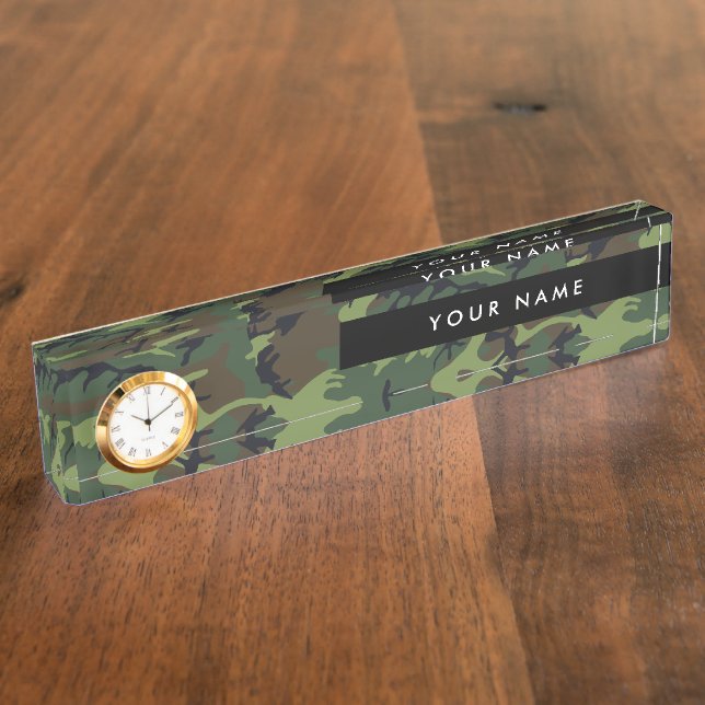 Green Camouflage, Militär, Armee Namensplakette (Seite)
