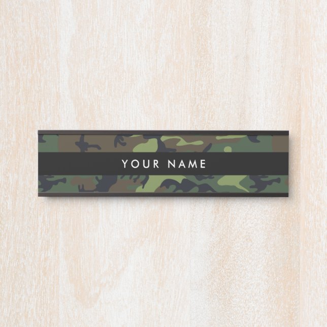 Green Camouflage, Militär, Armee Türschild (Vorderseite )