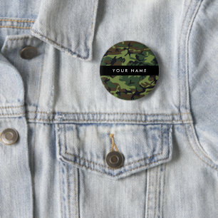 Green Camouflage Muster, Ihr Name, Personalisieren Button