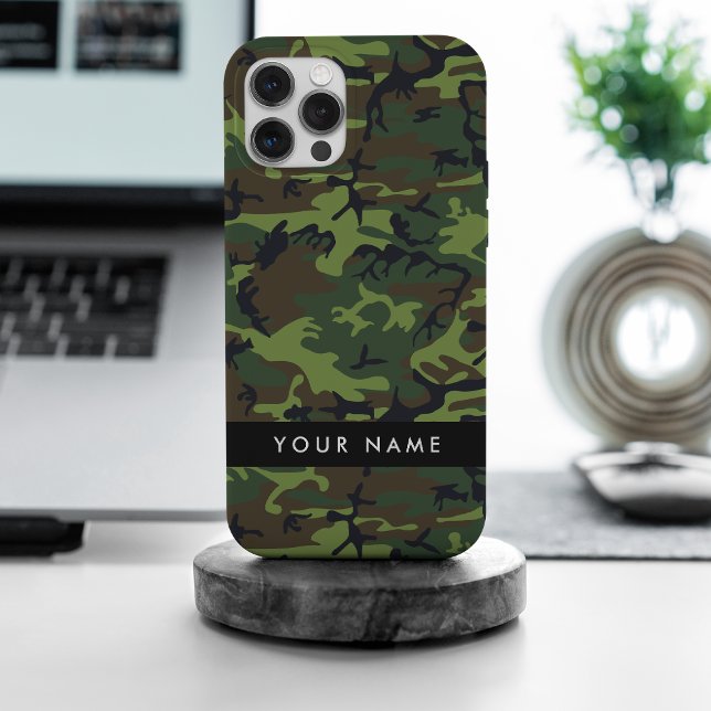 Green Camouflage Muster, Ihr Name, Personalisieren Case-Mate iPhone Hülle (Von Creator hochgeladen)