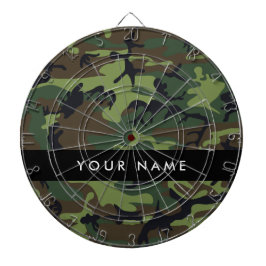 Green Camouflage Muster, Ihr Name, Personalisieren Dartscheibe