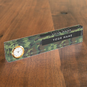 Green Camouflage Muster, Ihr Name, Personalisieren Namensplakette