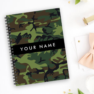 Green Camouflage Muster, Ihr Name, Personalisieren Planer