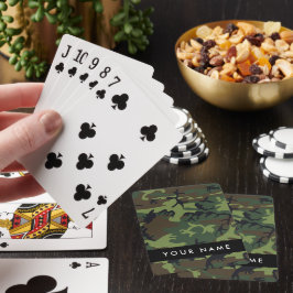 Green Camouflage Muster, Ihr Name, Personalisieren Spielkarten