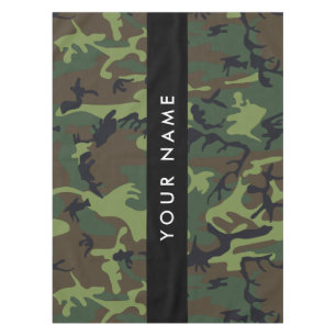 Green Camouflage Muster, Ihr Name, Personalisieren Tischdecke