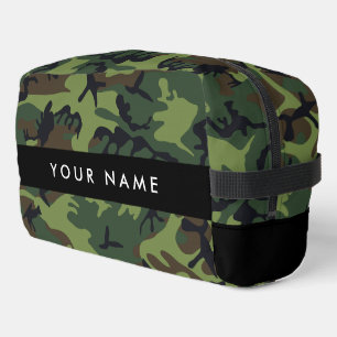 Green Camouflage Muster, Ihr Name, Personalisieren Waschbeutel