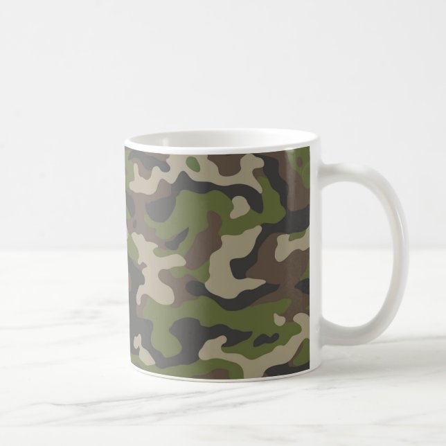 Green Camouflage Muster Kaffeetasse (Rechts)