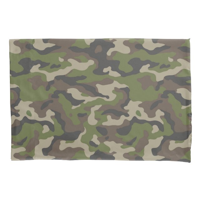 Green Camouflage Muster Kissenbezug (Vorderseite-Links)