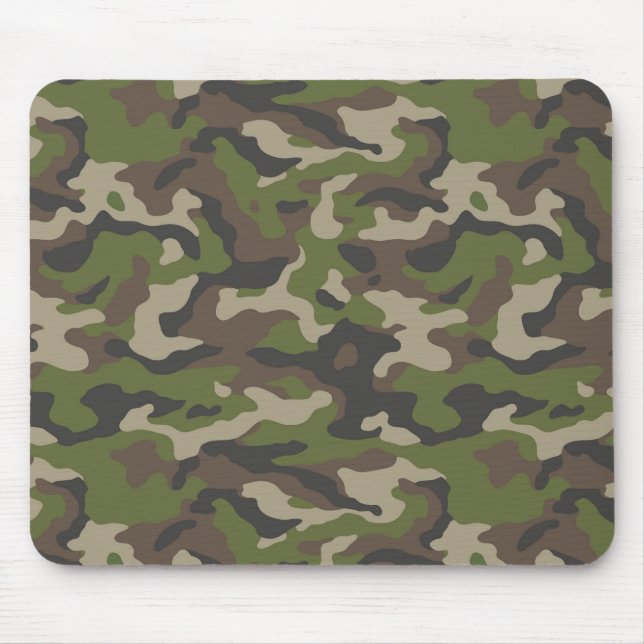 Green Camouflage Muster Mousepad (Vorne)