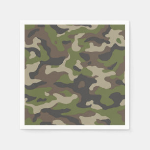 Green Camouflage Muster Serviette