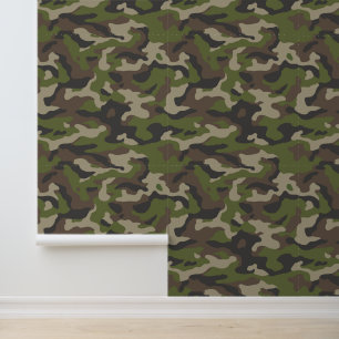 Green Camouflage Muster Tapete