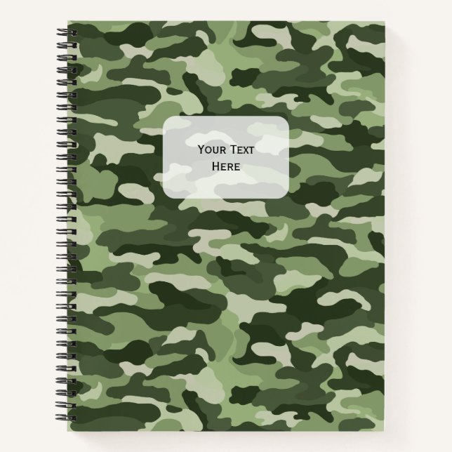 Green Camouflage Notizbuch (Vorderseite)