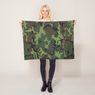 Green Camouflage Pattern, militärisches Muster, Ar Fleecedecke
