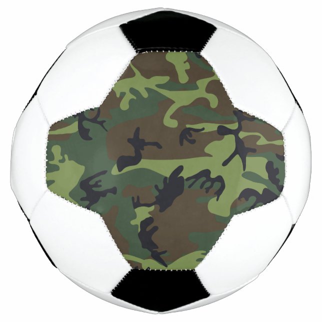 Green Camouflage Pattern, militärisches Muster, Ar Fußball (Vorderseite)