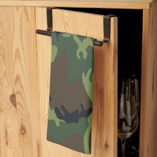 Green Camouflage Pattern, militärisches Muster, Ar Geschirrtuch