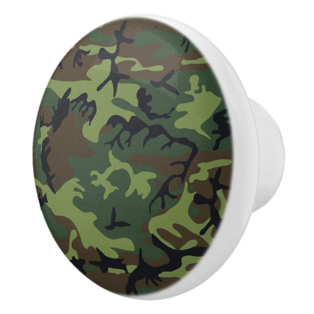 Green Camouflage Pattern, militärisches Muster, Ar Keramikknauf (Rechts)