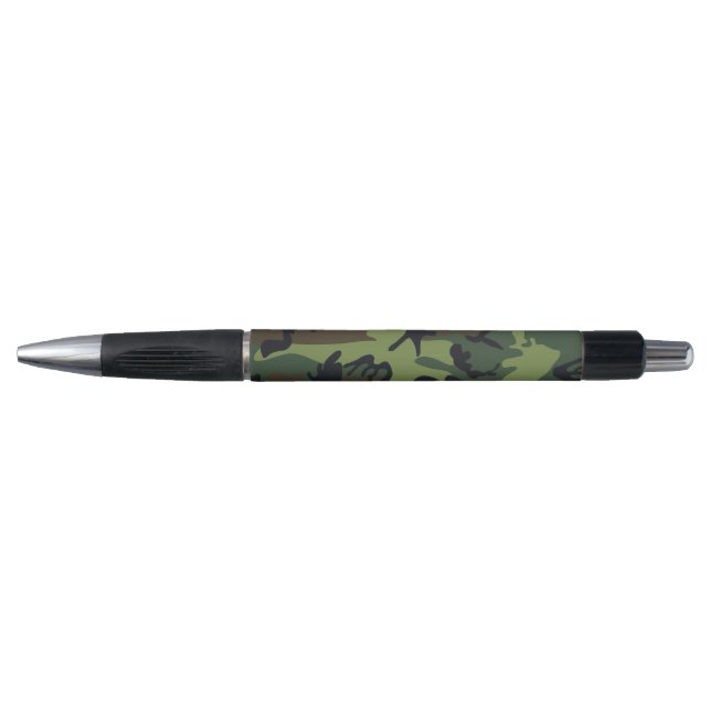 Green Camouflage Pattern, militärisches Muster, Ar Kugelschreiber (Vorderseite)