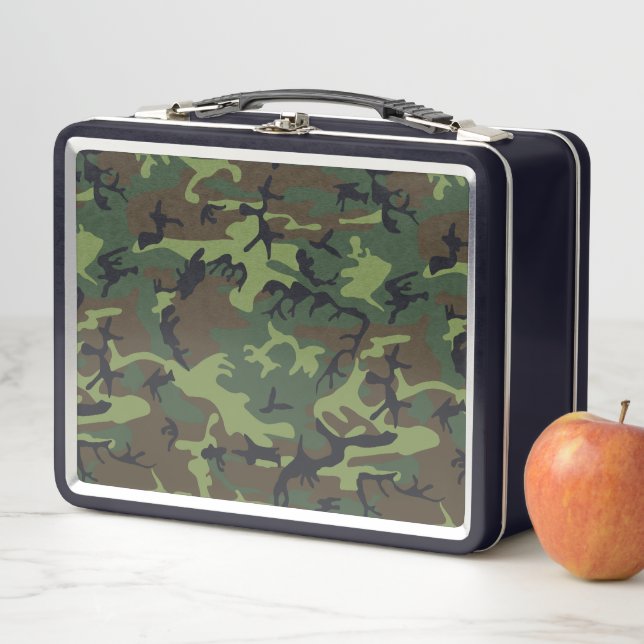 Green Camouflage Pattern, militärisches Muster, Ar Metall Brotdose (Beispiel)