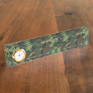Green Camouflage Pattern, militärisches Muster, Ar Namensplakette