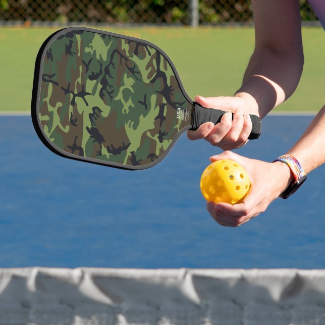 Green Camouflage Pattern, militärisches Muster, Ar Pickleball Schläger (InSitu)