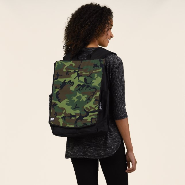 Green Camouflage Pattern, militärisches Muster, Ar Rucksack (Ausgewaschen)