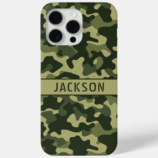 Green Camouflage Personalized Case-Mate iPhone Hülle (Rückseite)