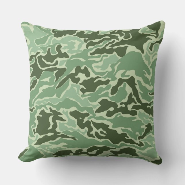Green Camouflage Pillow Kissen (Vorderseite)