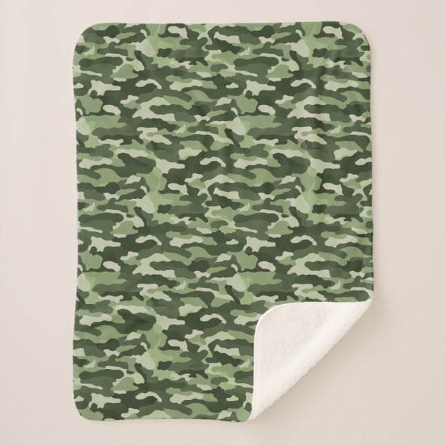 Green Camouflage Sherpadecke (Vorderseite)