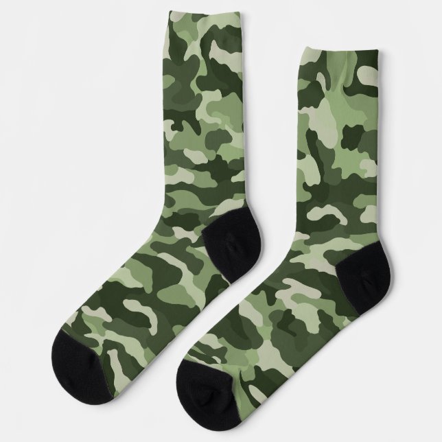 Green Camouflage Socken (Linkes Detail)