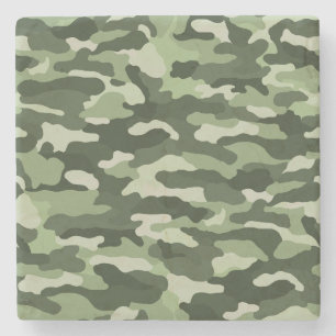 Green Camouflage Steinuntersetzer