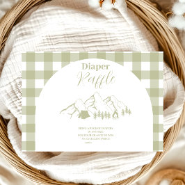 Green Camping Baby Dusche Begleitkarte