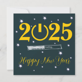 Green Card Happy new Year Mitteilungskarte