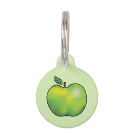 Green Cartoon Apple Illustration & Pet's Info Haustiermarke
