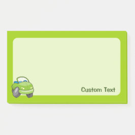 Green Cartoon Car Post-it Klebezettel
