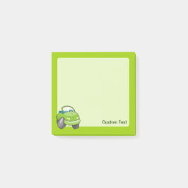 Green Cartoon Car Post-it Klebezettel