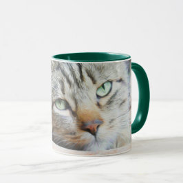 Green Cat Eyes Tasse