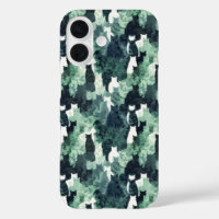 Green Cats Camouflage Muster