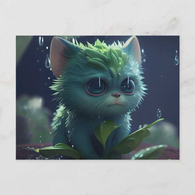 Green-Cats-Postkarten Postkarte (Vorderseite)