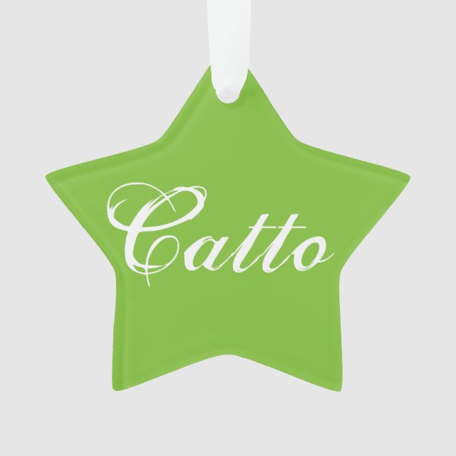 Green "Catto" Star Ornament (Vorderseite)