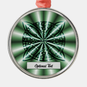 Green Celtic Art Metal Ornament Aus Metall