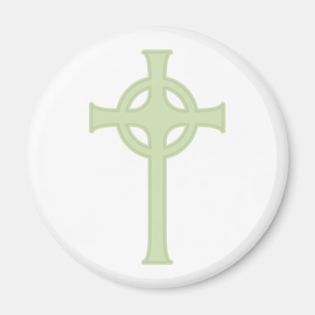 Green Celtic Cross Magnet (Vorne)