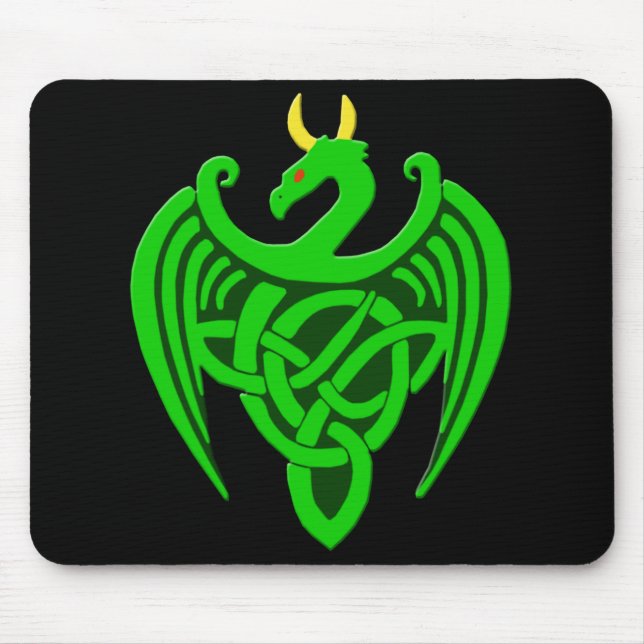 Green Celtic Dragon Mousepad (Vorne)