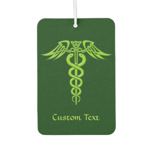 Green Celtic Knot Caduceus Autolufterfrischer
