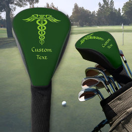 Green Celtic Knot Caduceus Golf Headcover