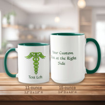 Green Celtic Knot Caduceus