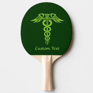 Green Celtic Knot Caduceus Tischtennis Schläger